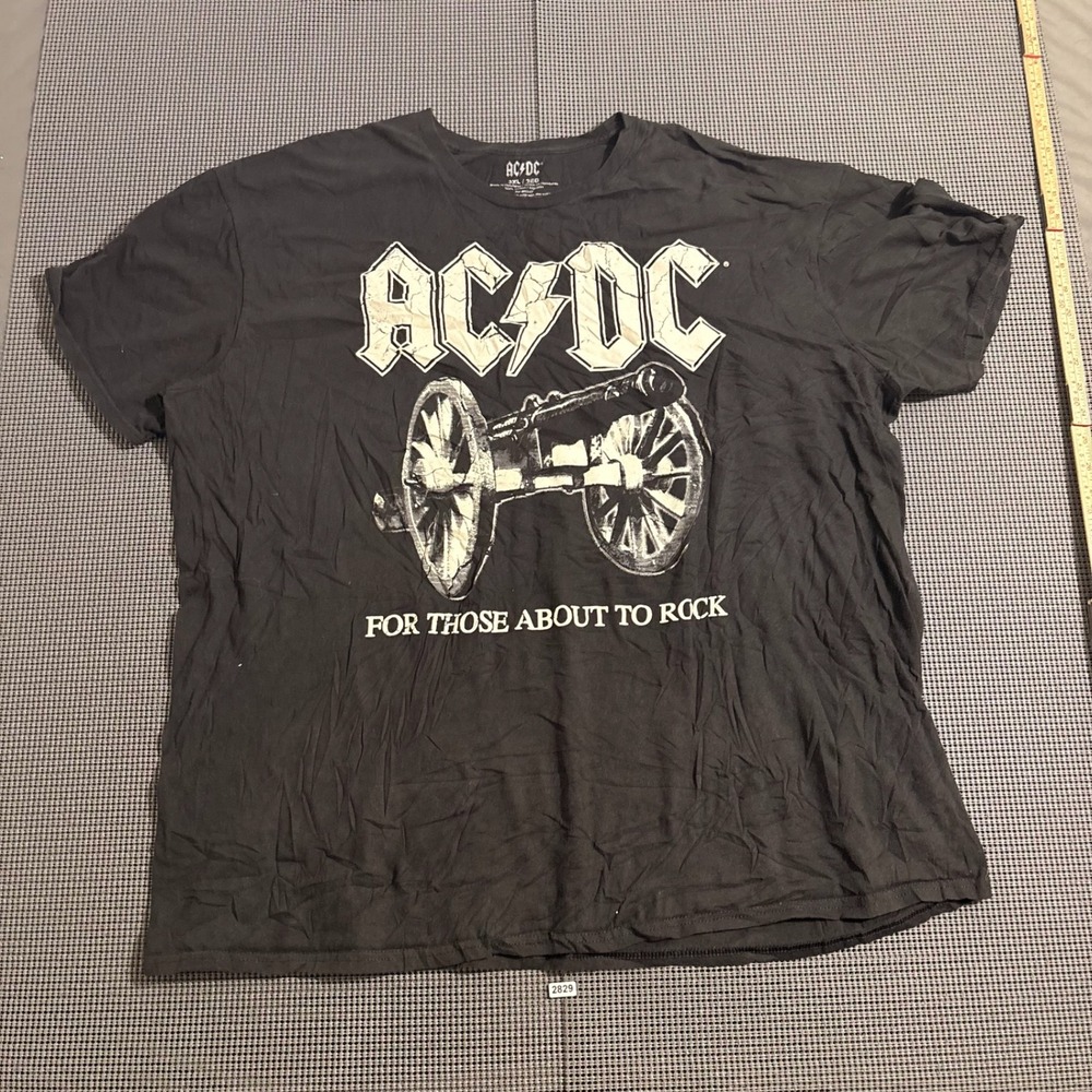 AC/DC For Those About to Rock T-Shirt Black Size 3XL